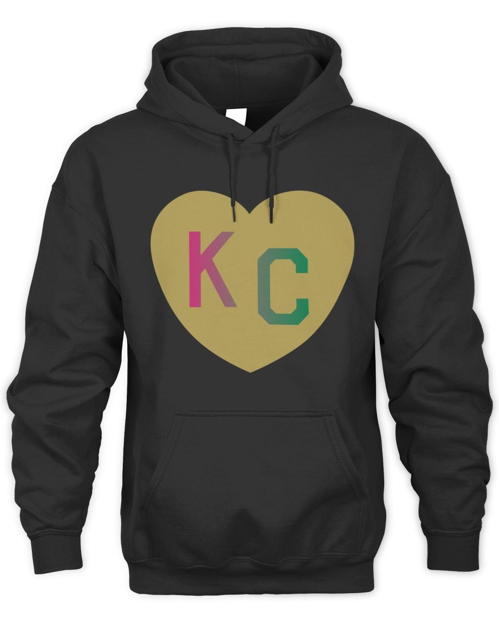 Charlie Hustle Shop Wikced Green & Pink Heart Hoodie Black