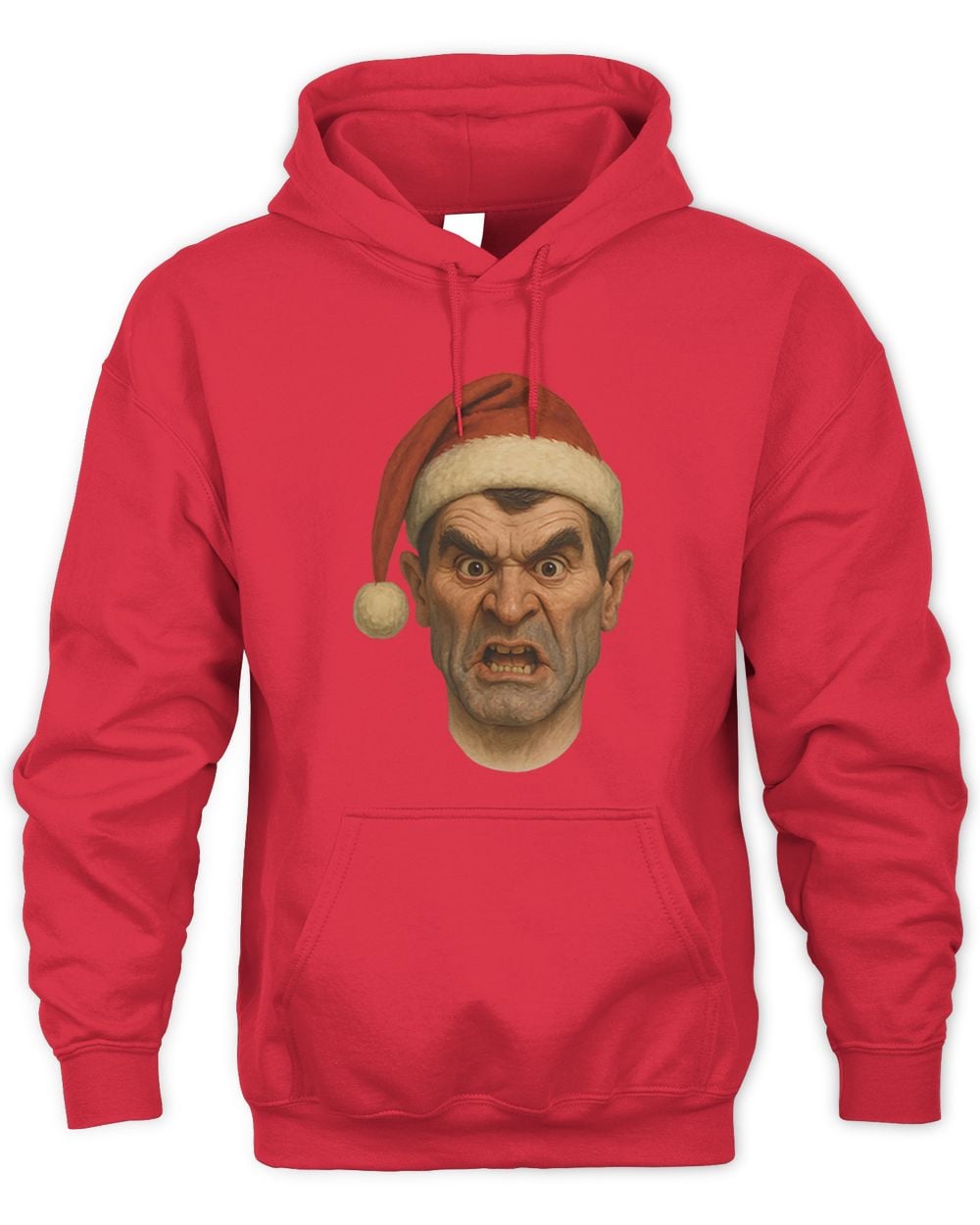 Roy Keane Spitting Image Christmas Hoodie Red