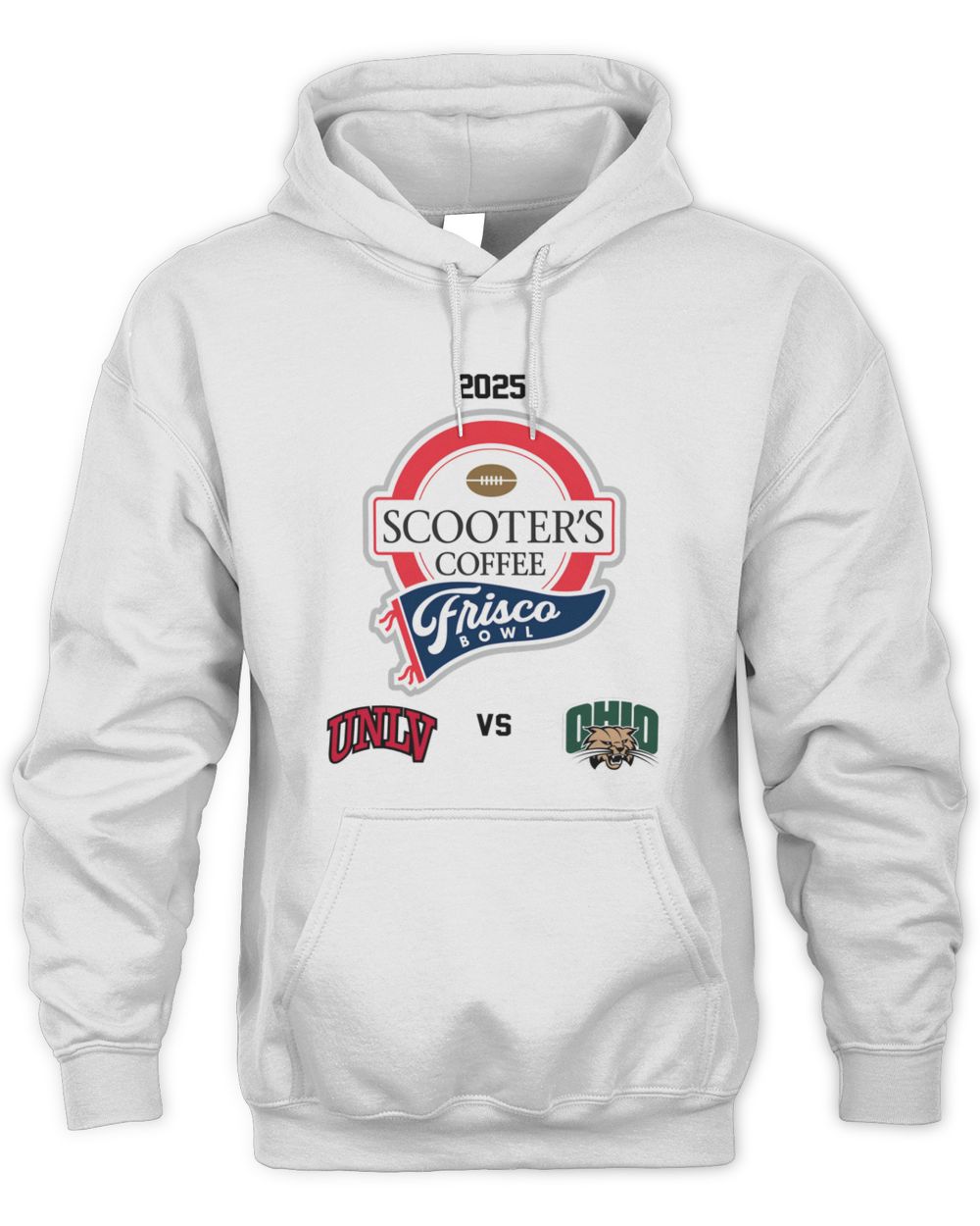 Official Unlv Rebels Vs. Ohio Bobcats 2025 Scooter’s Coffee Frisco Bowl Matchup Hoodie Sweatshirt