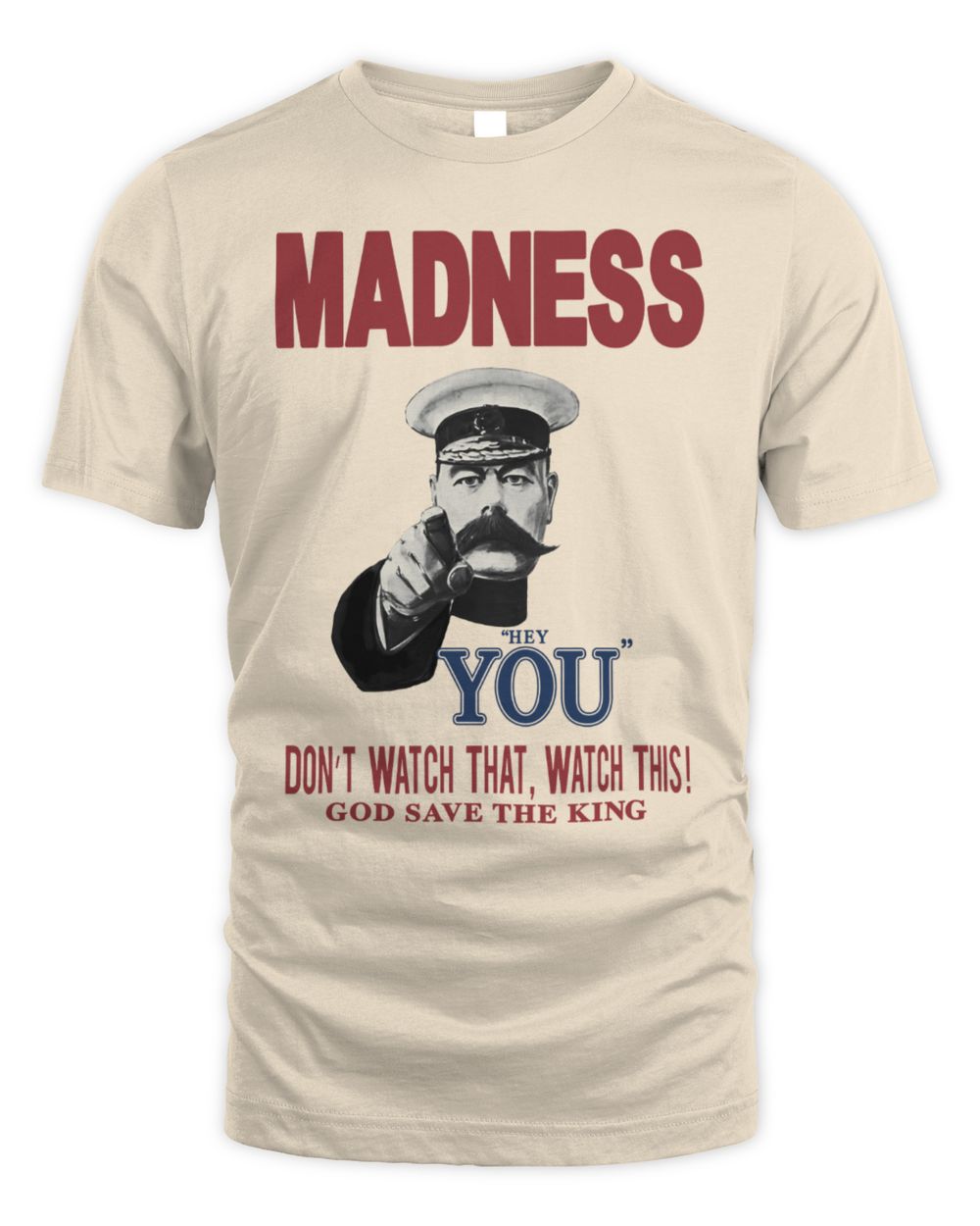 Madness God Save The King Natural T-Shirt