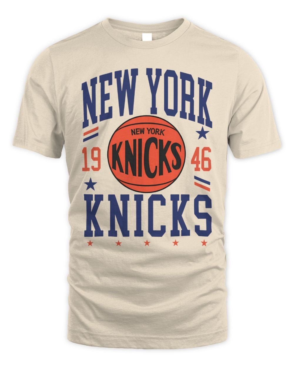 New York Knicks 1946-1963 Hardwood Classics Chrome White T-Shirt