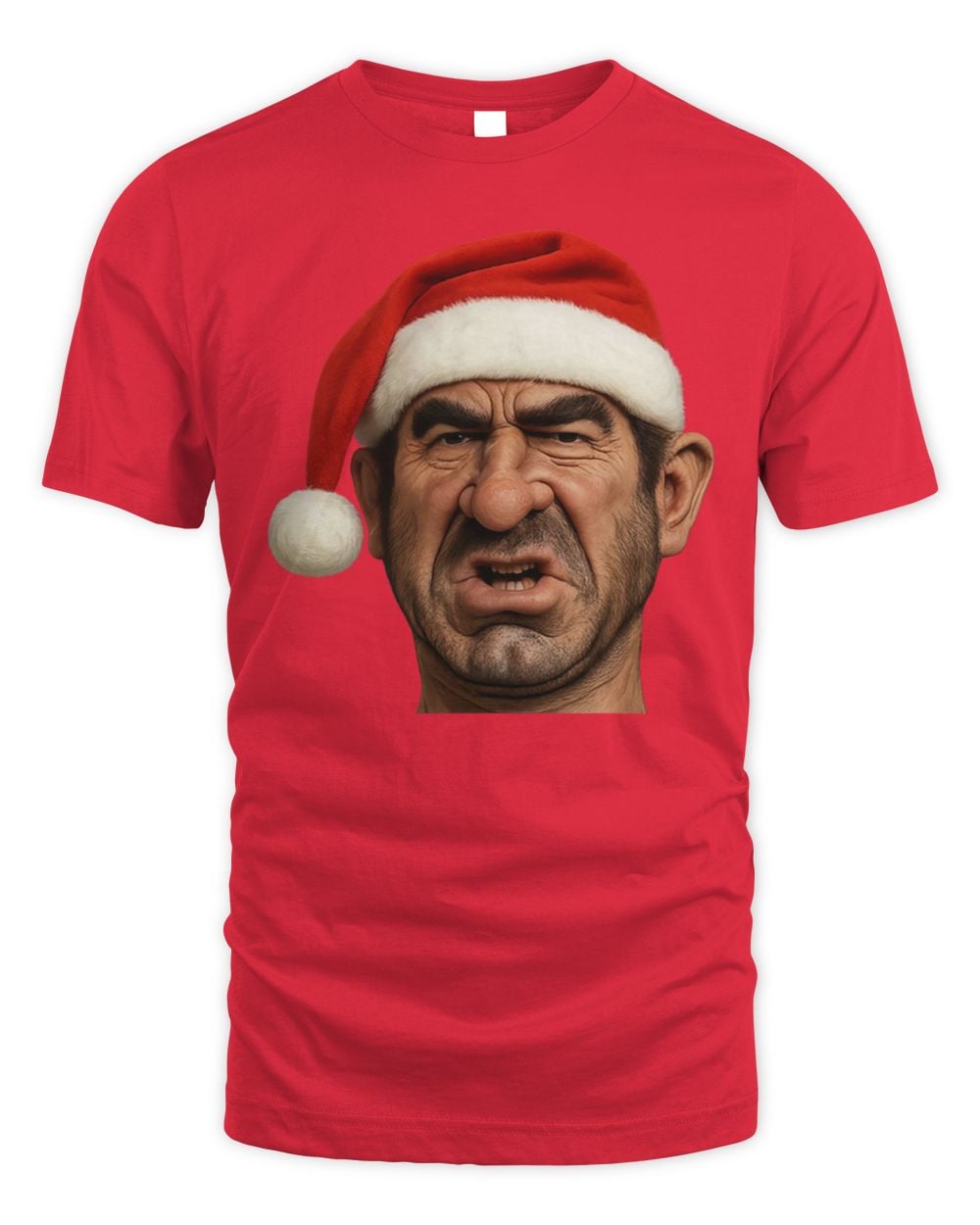 Eric Cantona Spitting Image Christmas T Shirt Black
