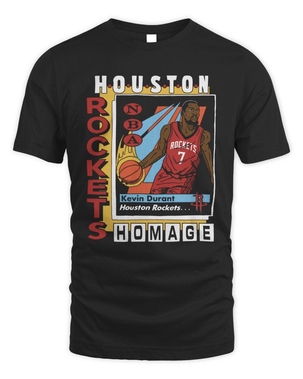 Homage Kevin Durant Charcoal Houston Rockets Trading Card Tri-Blend T-Shirt