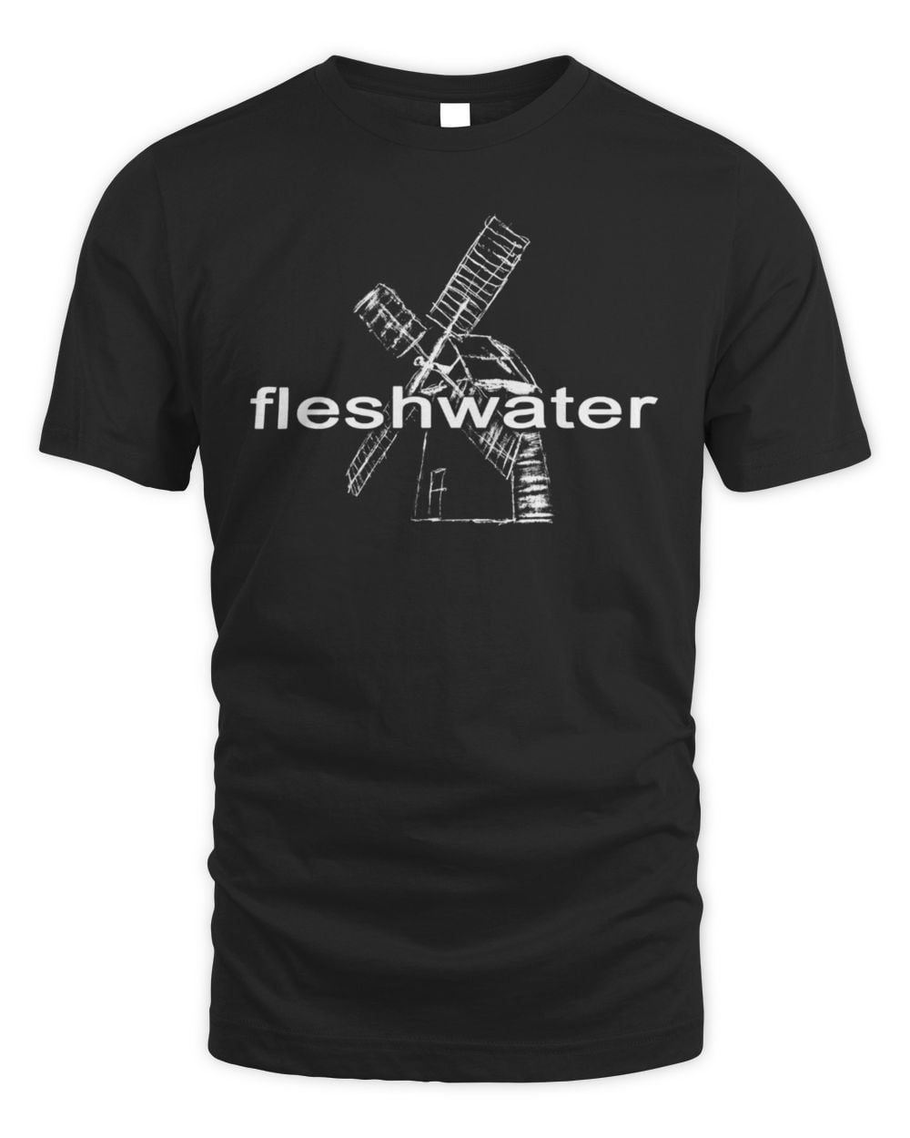 Fleshwater Sketch Windmill Black T-Shirt