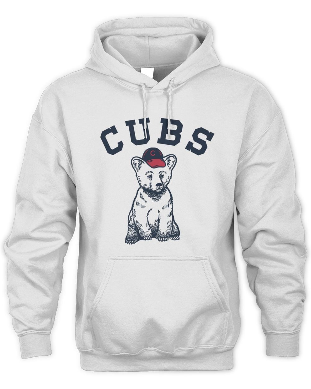 Homage Chicago Cubs Ash Sitting Bear Hoodie Sweatshirt