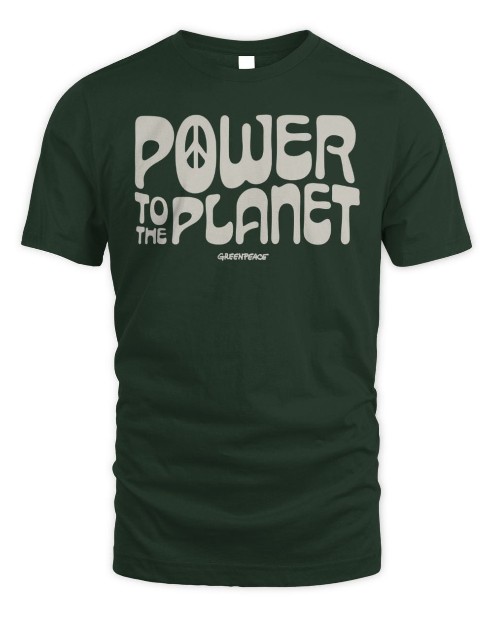 Greenpeace Shop Power To The Planet T-Shirt Green