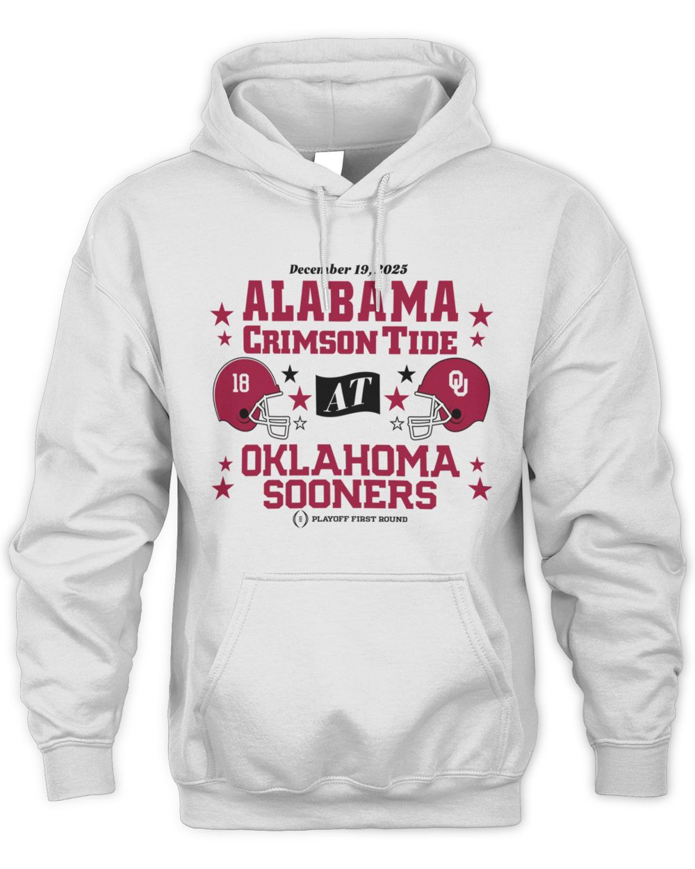 Oklahoma Sooners & Alabama Crimson Tide 2025 CFP First Round Matchup Hoodie Sweatshirt