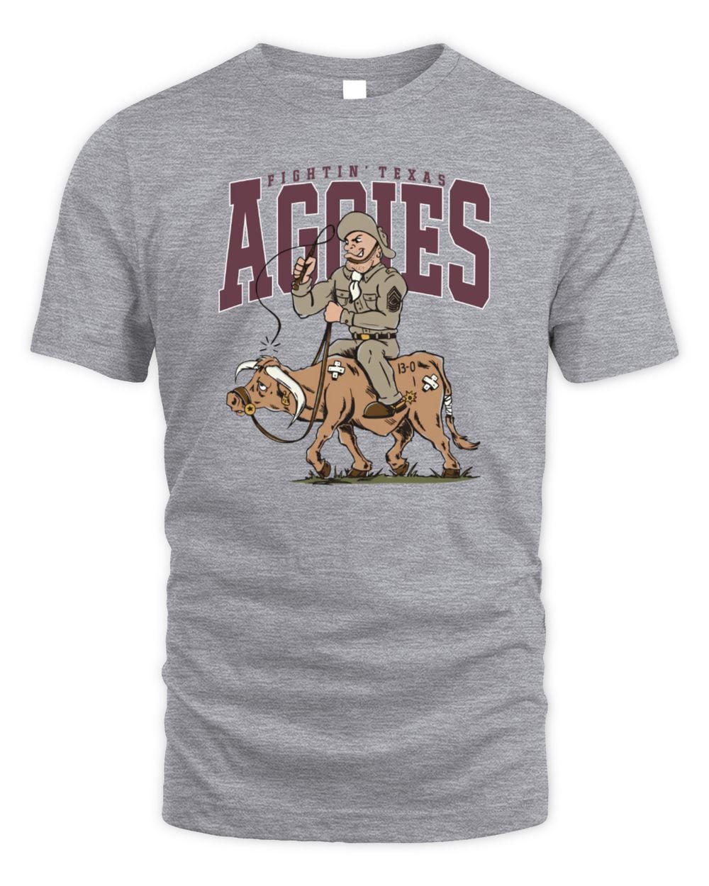 Texas A&M Fightin' Sarge t.u. Short Sleeve Grey Tee Shirt