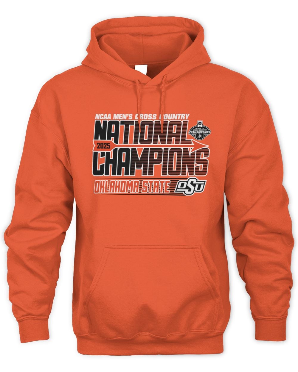 Oklahoma State Cowboys Orange Men's Cross Country National Champions Hoodie Sweatshirt