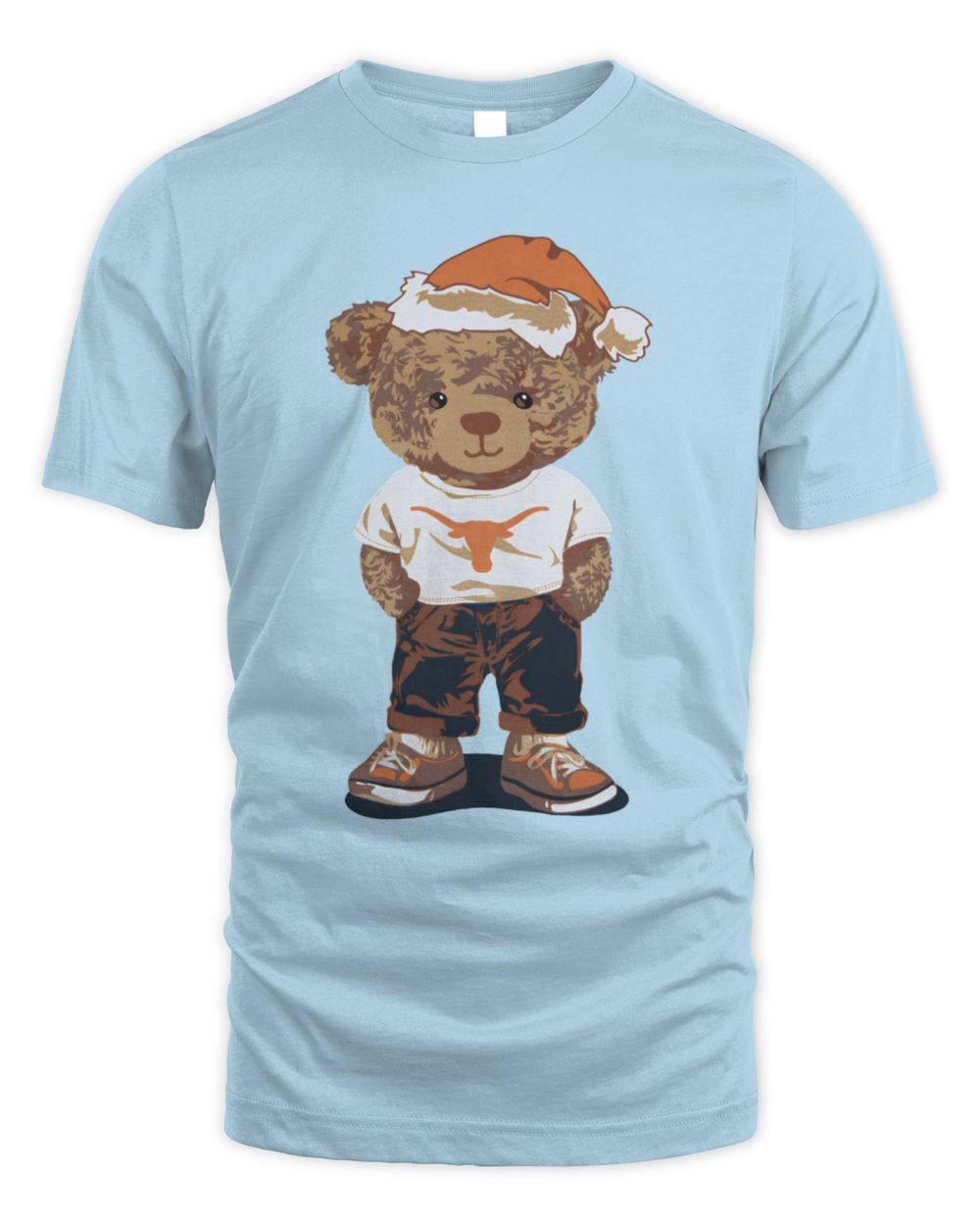 Texas Longhorns Santa Hat Bear Tee