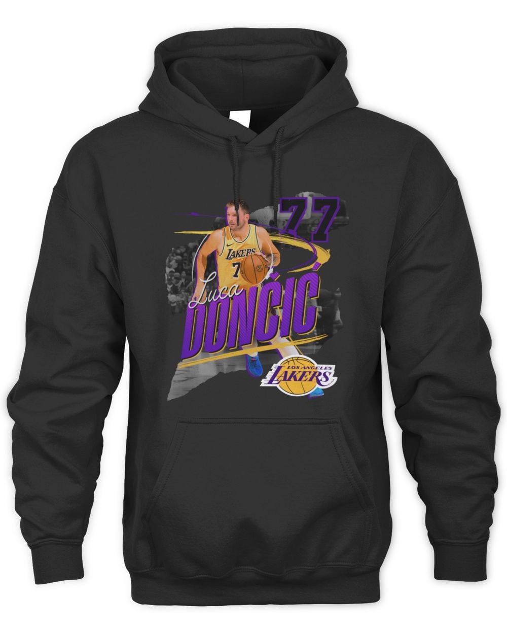 Men's Luka Dončić Black Los Angeles Lakers Legacy Hoodie Sweatshirt