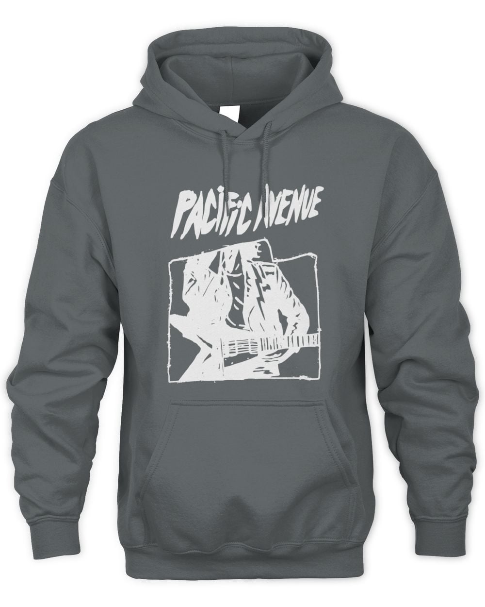 Pacific Avenue Guitar Blue Hoodie Sweatshirt