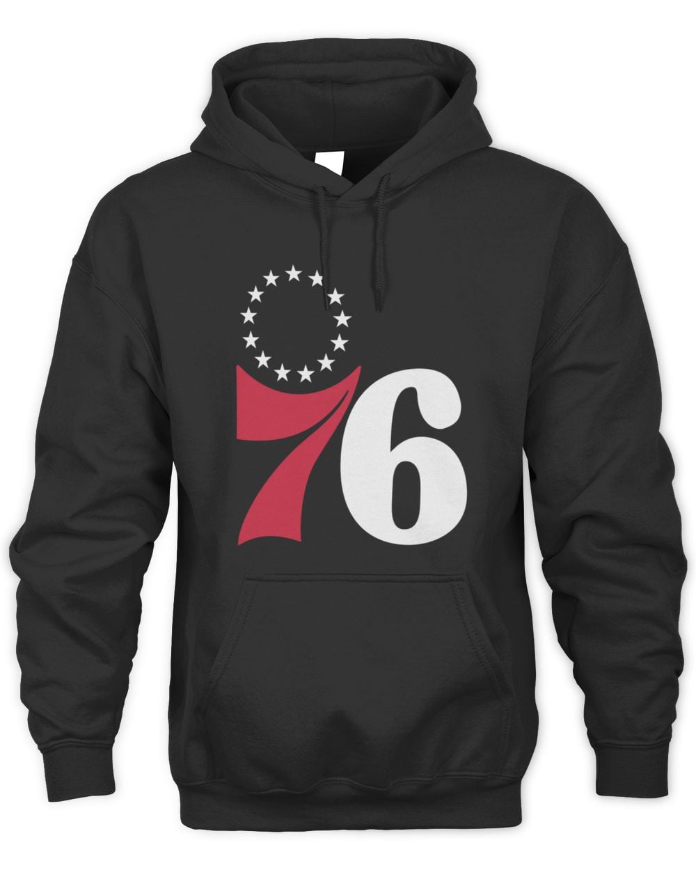 Men's Black Philadelphia 76ers Hip Hop Mascot Hoodie Sweatshirt