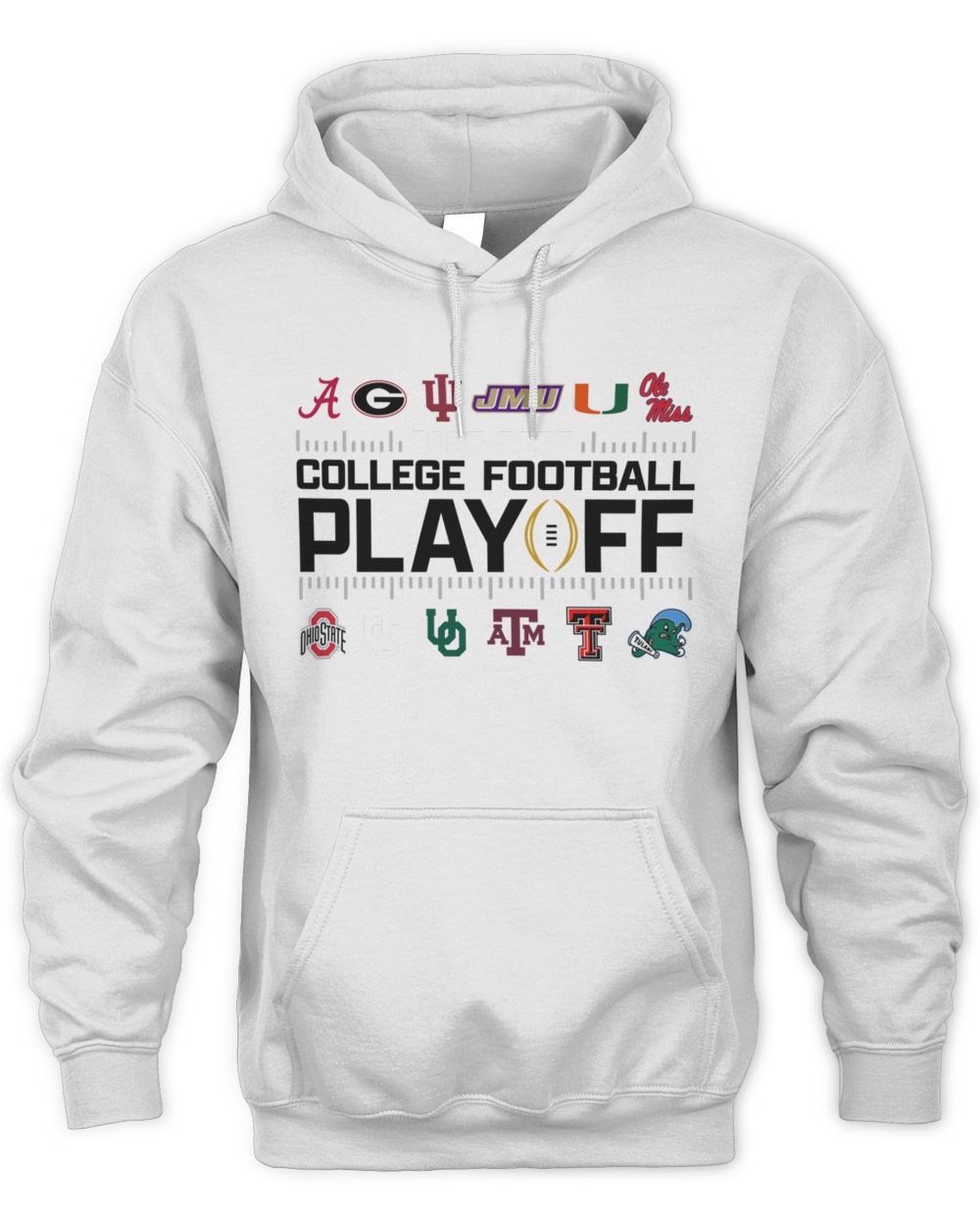 James Madison University Dukes Football 2025 College Football Playoffs 12 Team Hoodie Sweatshirt