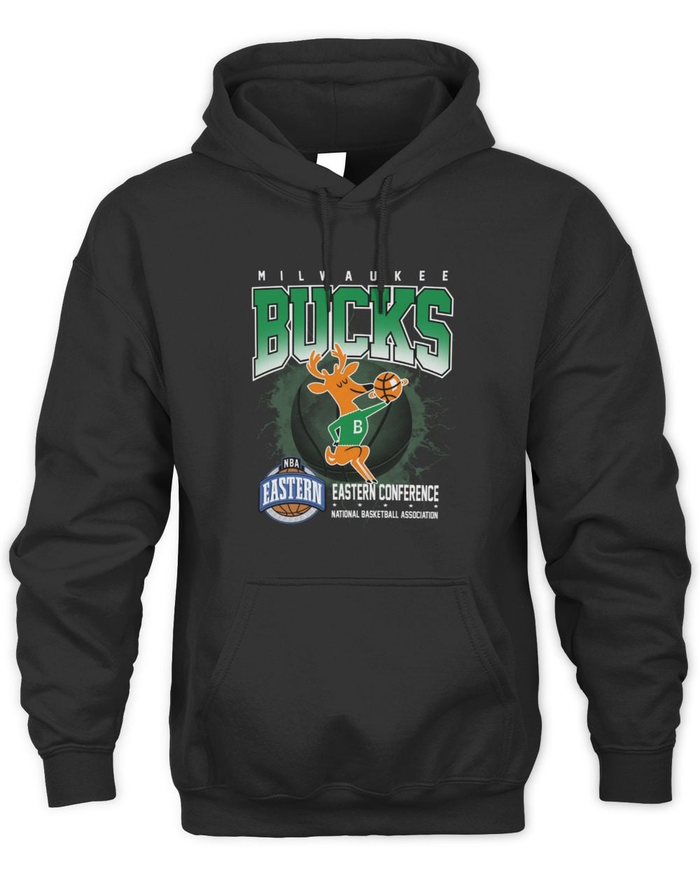 Milwaukee Bucks 1968-1992 Hardwood Classics Black Hoodie Sweatshirt