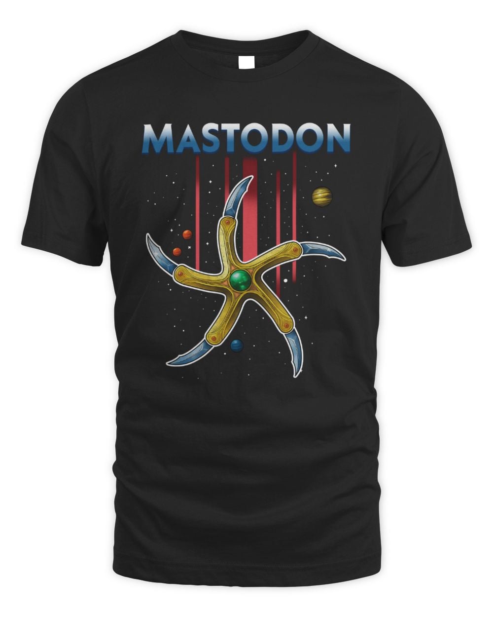 Mastodon Merch Five Finger Glaive Black T-Shirt