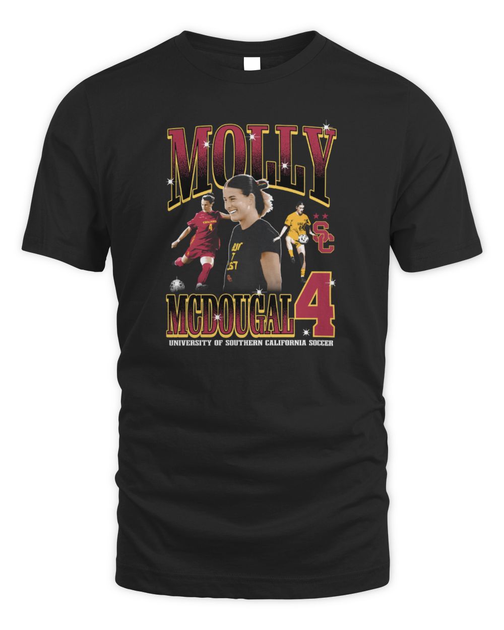 Molly McDougal Usc Black Retro 90s Tee