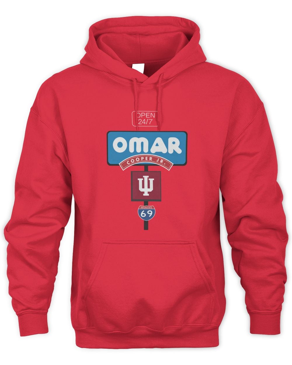 Omar Cooper Jr. Indiana Crimson OPEN 24/7 Hoodie Sweatshirt