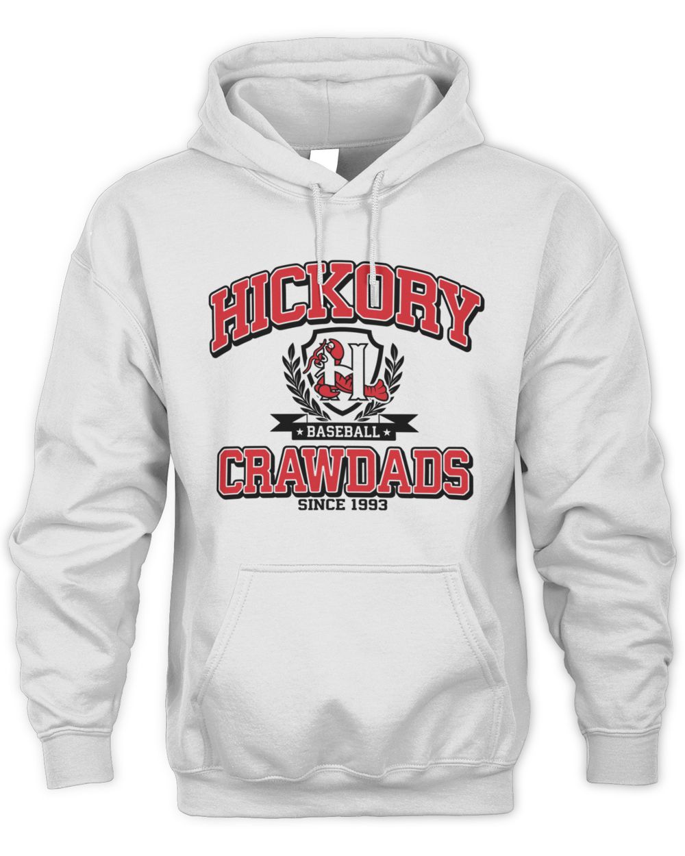 Hickory Crawdads Benders White Hoodie Sweatshirt