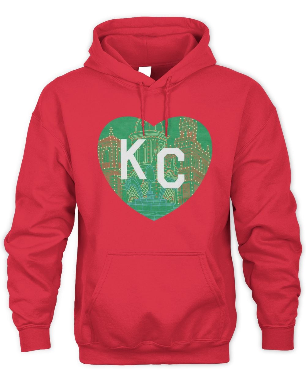 Charlie Hustle Shop Plaza Lights 2025 KC Heart Red Hoodie Sweatshirt