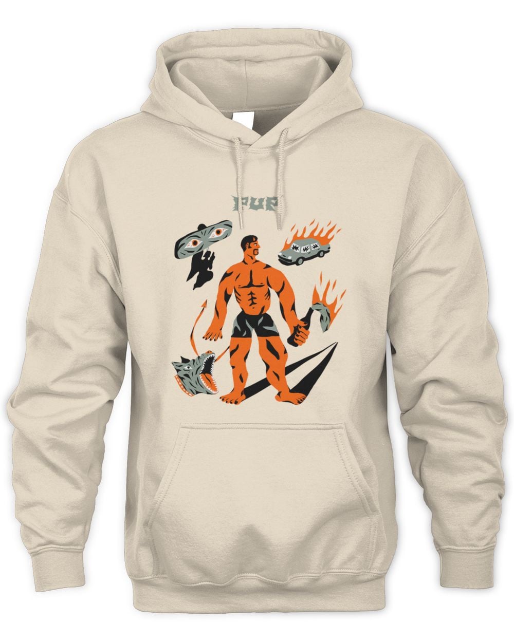 Pup The Band Official Store Muscle Man Hoodie