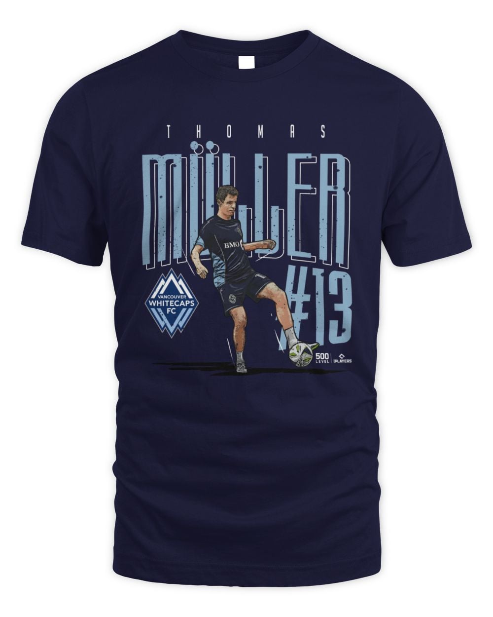 Men's 500 Level Thomas Muller Navy Vancouver Whitecaps FC Vintage T-Shirt