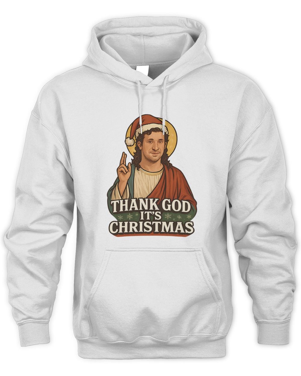 Robbie Fowler Thank God It's Christmas Hoodie White