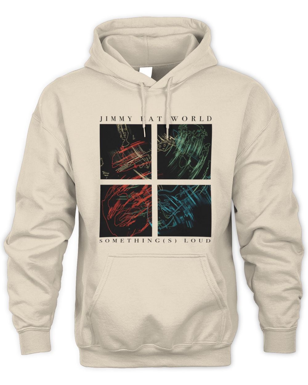 Jimmy Eat World Something Loud Quad Logo Hoodie Sweatshirt