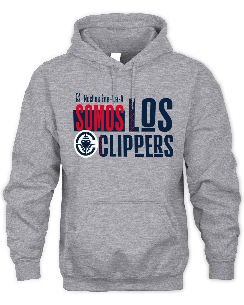 Men's Gray LA Clippers Noches Training Hoodie Sweatshirt