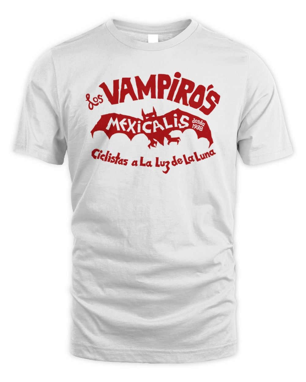Johnson Motors Inc Los Vampiros Mexico Desde 1938 Ciclistas A La Luz De La Luna Bat Tee