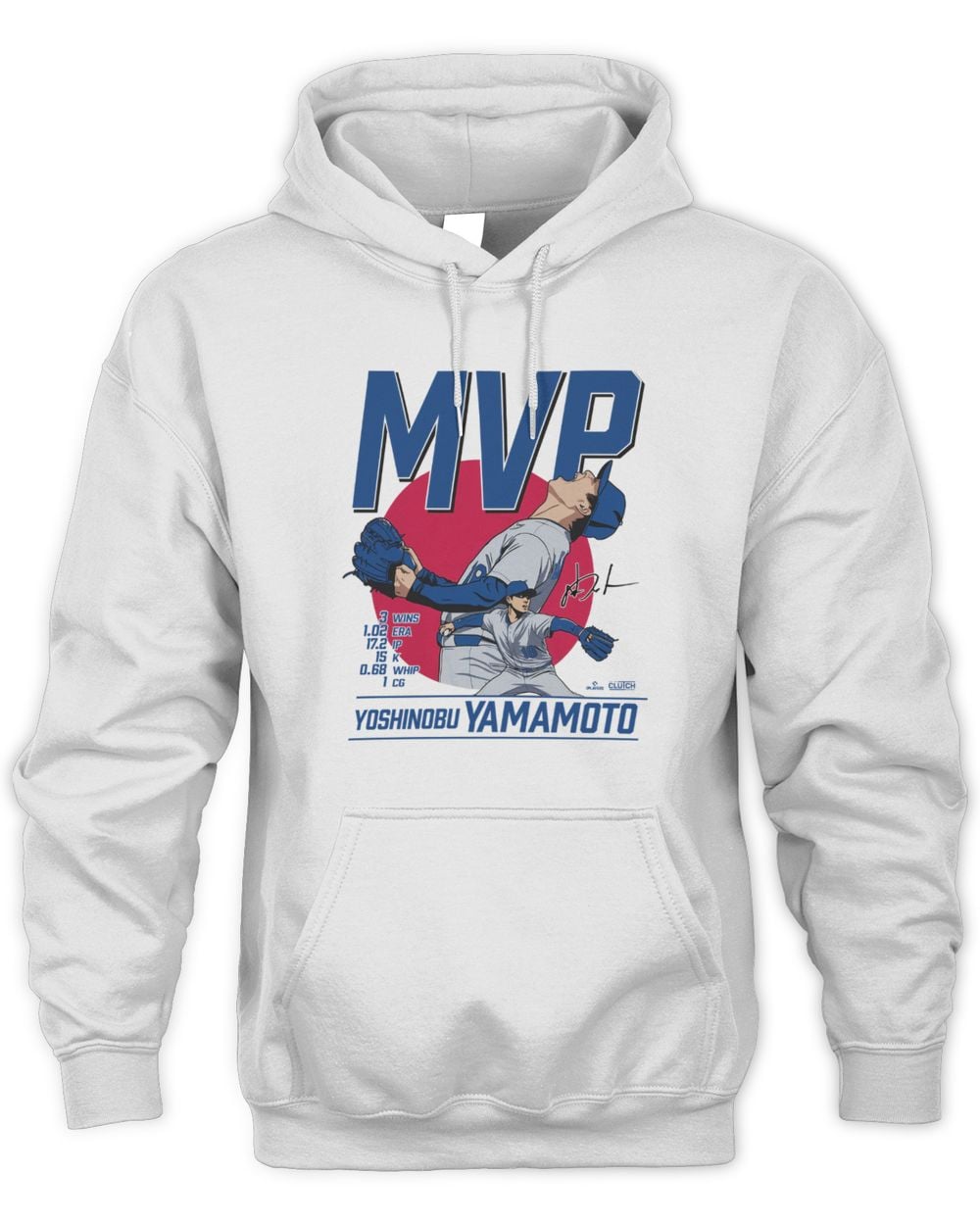 In The Clutch Shop Yoshinobu Yamamato Series MVP Los Angeles Dodgers Hoodie