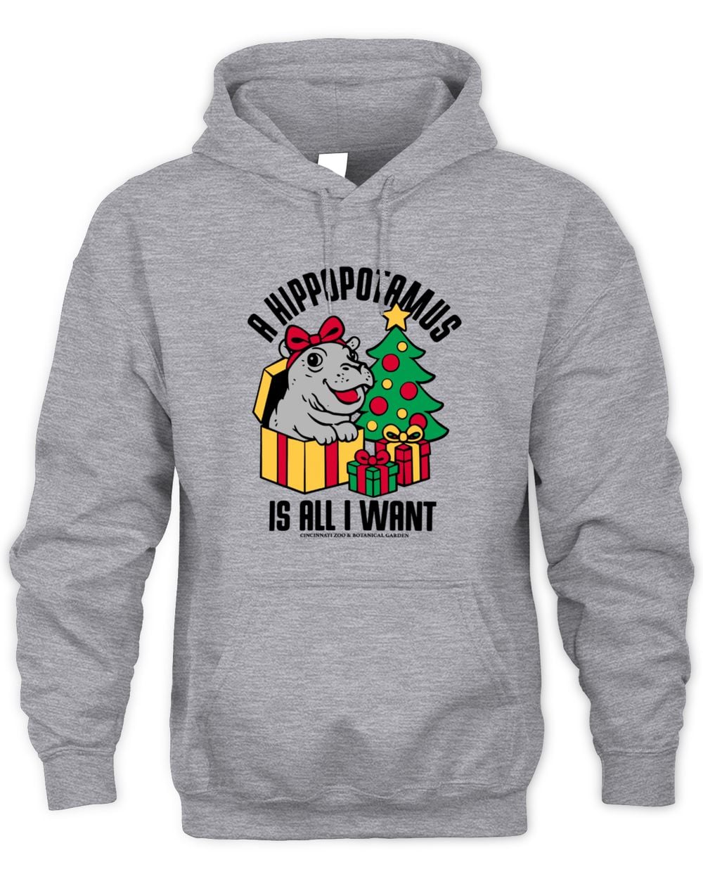 Cincy Shirts Shop A Hippopotamus Is All I Want Hoodie Grey