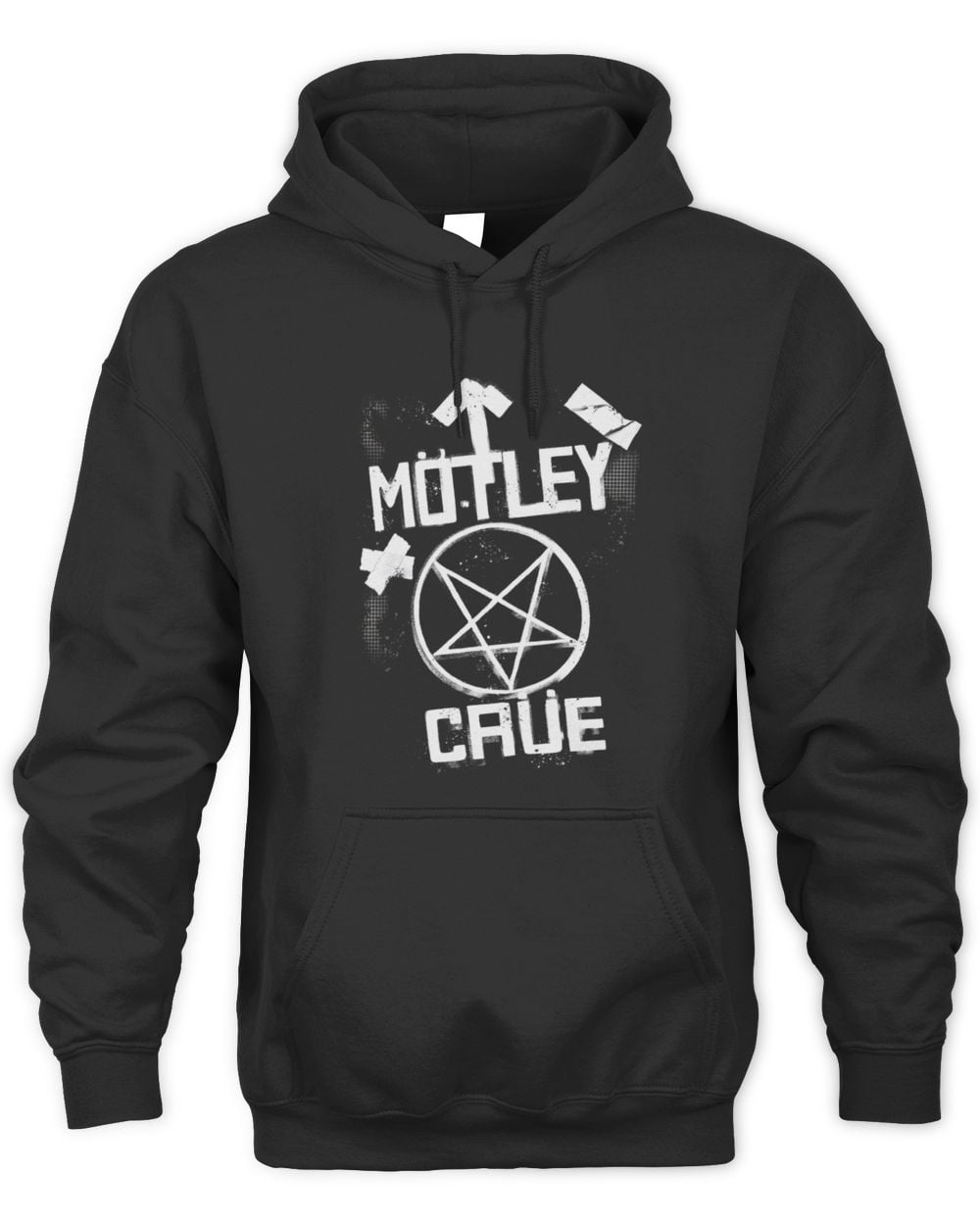 Motley Crue Black And White Logo Hoodie
