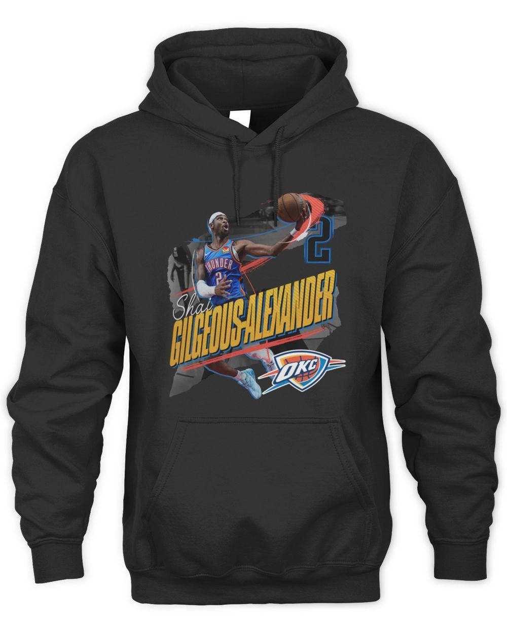 Men's Shai Gilgeous-Alexander Black Oklahoma City Thunder Legacy Hoodie Sweatshirt