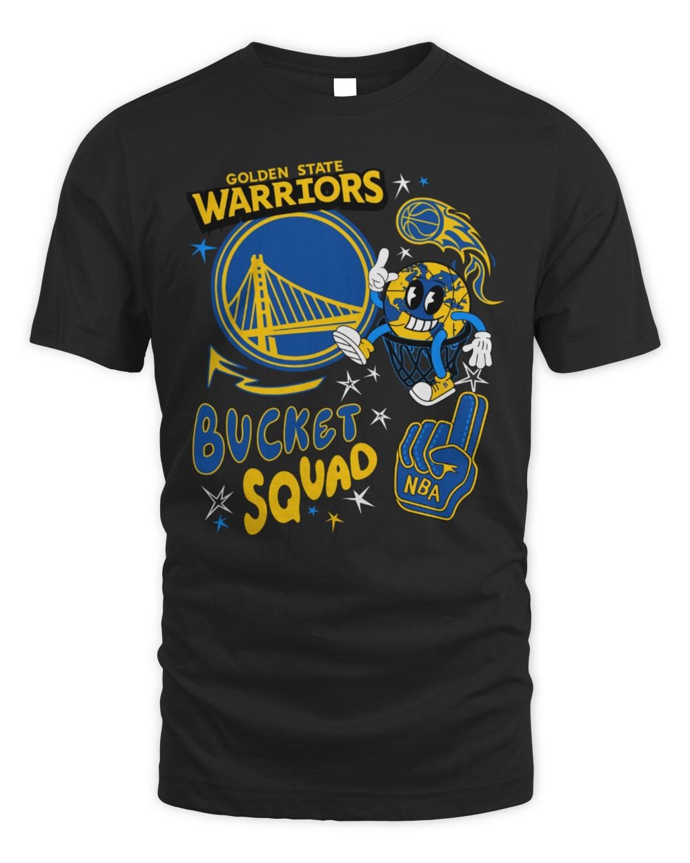 NBA X BKTSQD Golden State Warriors Buckie Black Tee