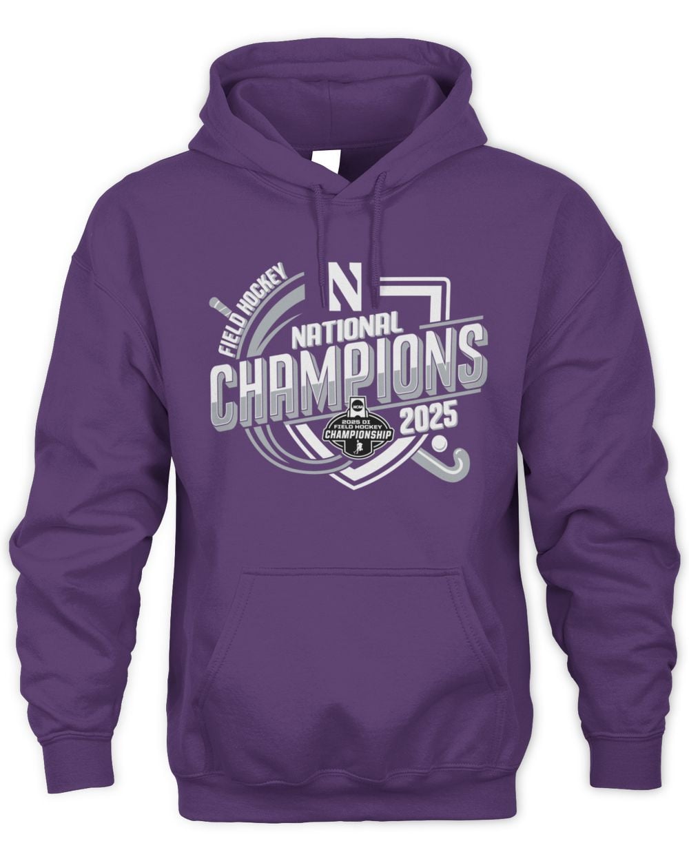 Blue 84 Purple Northwestern Wildcats 2025 NCAA Field Hockey National Champions Hoodie Sweatshirt