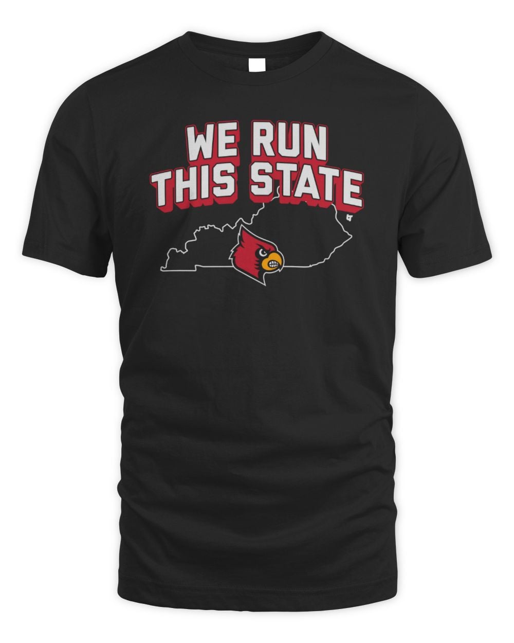 Louisville Cardinals Basketball We Run This State T-Shirt Black