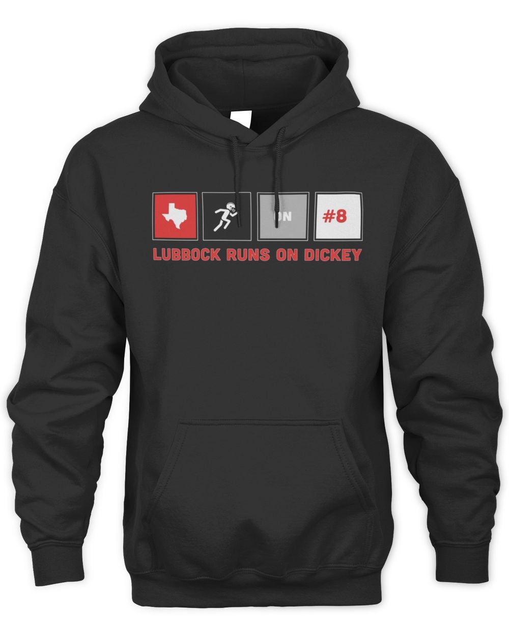 Cameron Dickey Texas Tech Black Lubbock Runs on Dickey Hoodie Sweatshirt