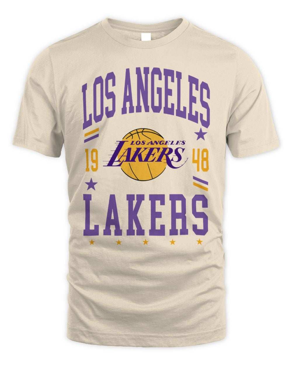 Los Angeles Lakers 1976-2000 Hardwood Classics Chrome White T-Shirt
