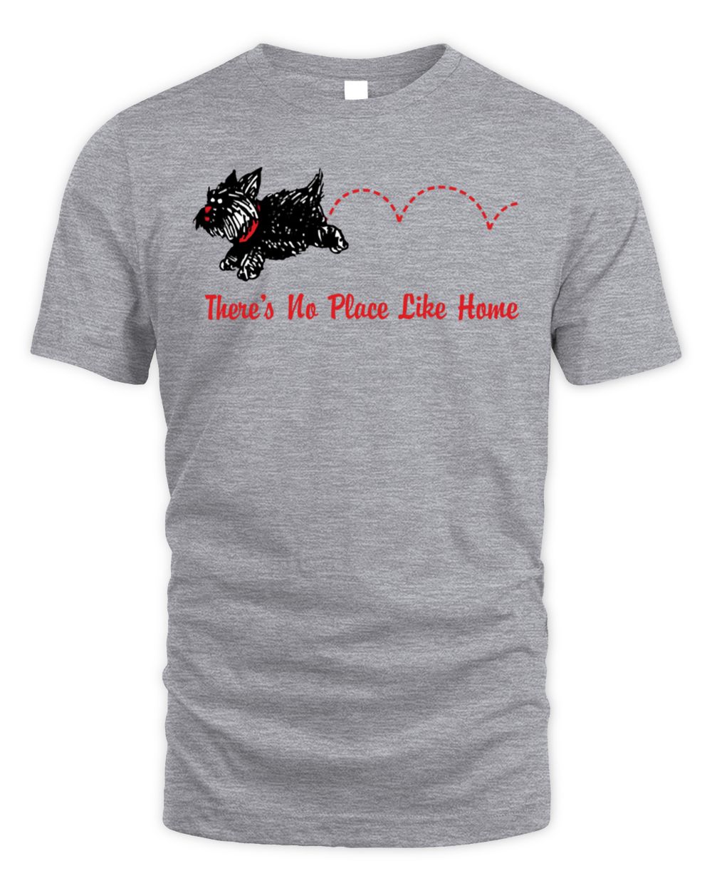 Toto Wizard of Oz Grey No Place Like Home Short Sleeve T Shirt
