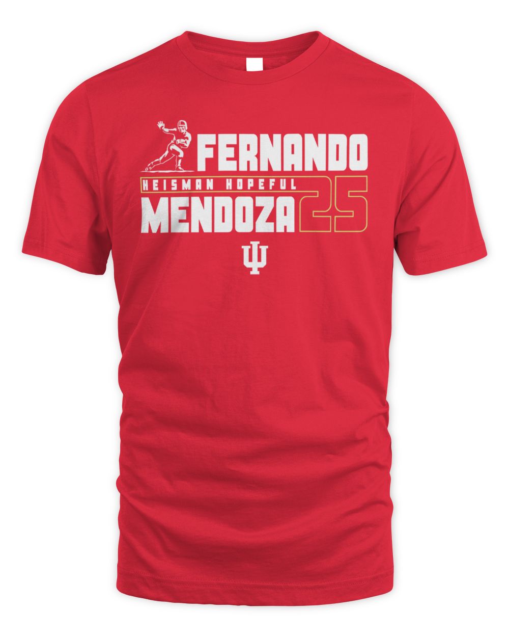Fernando Mendoza Indiana Crimson Heisman Block 25 Tee