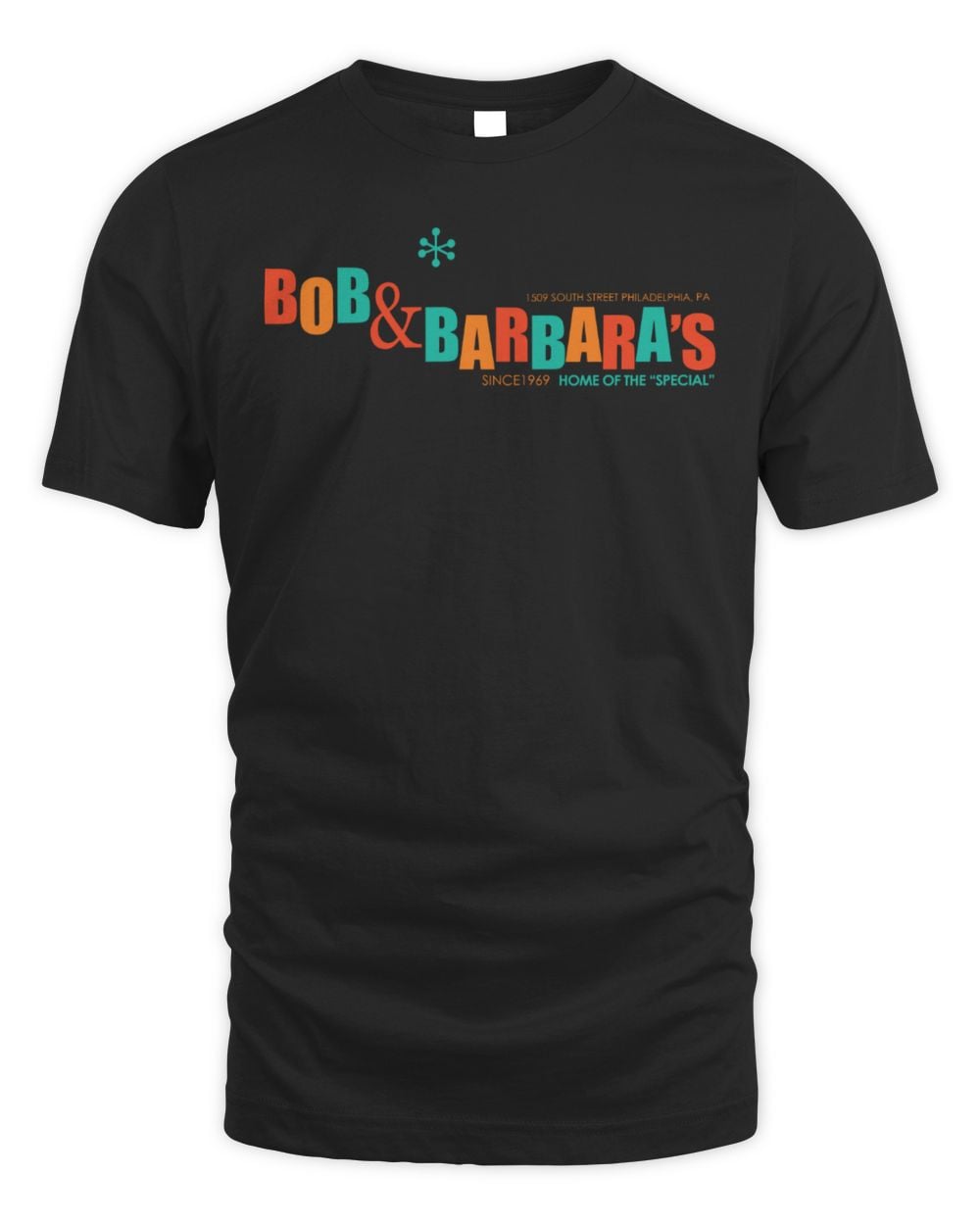 Bob & Barbara's Lounge Store Tri-Color T-Shirt Black