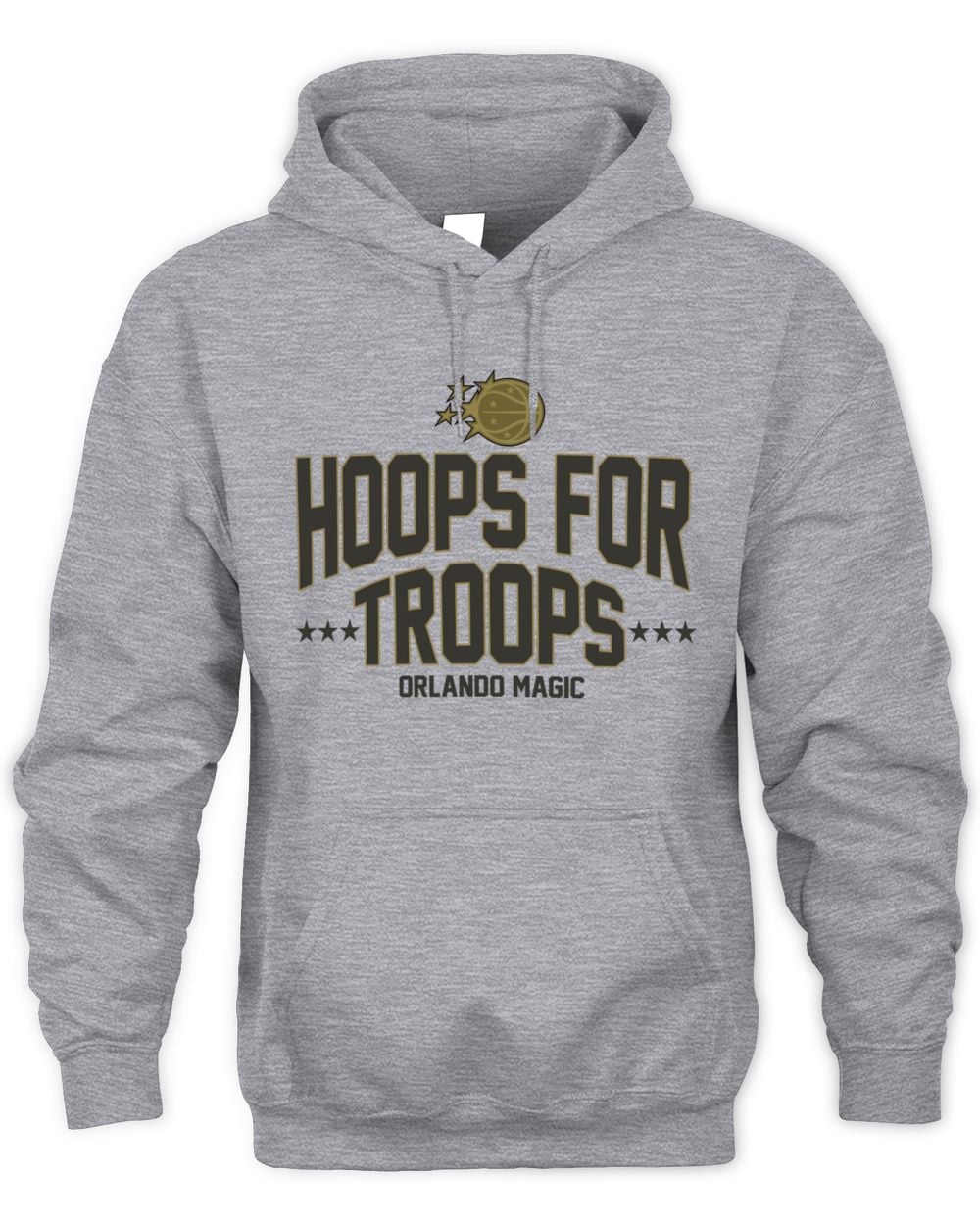 Men's Gray Orlando Magic Hoops For Troops Hoodie Sweatshirt