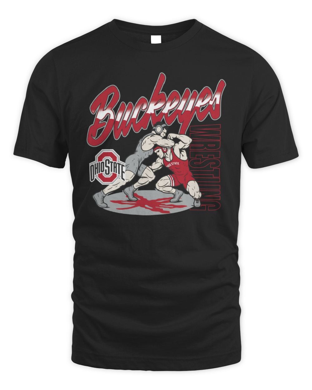 Ohio State Buckeyes Wrestling Mat Action T-Shirt