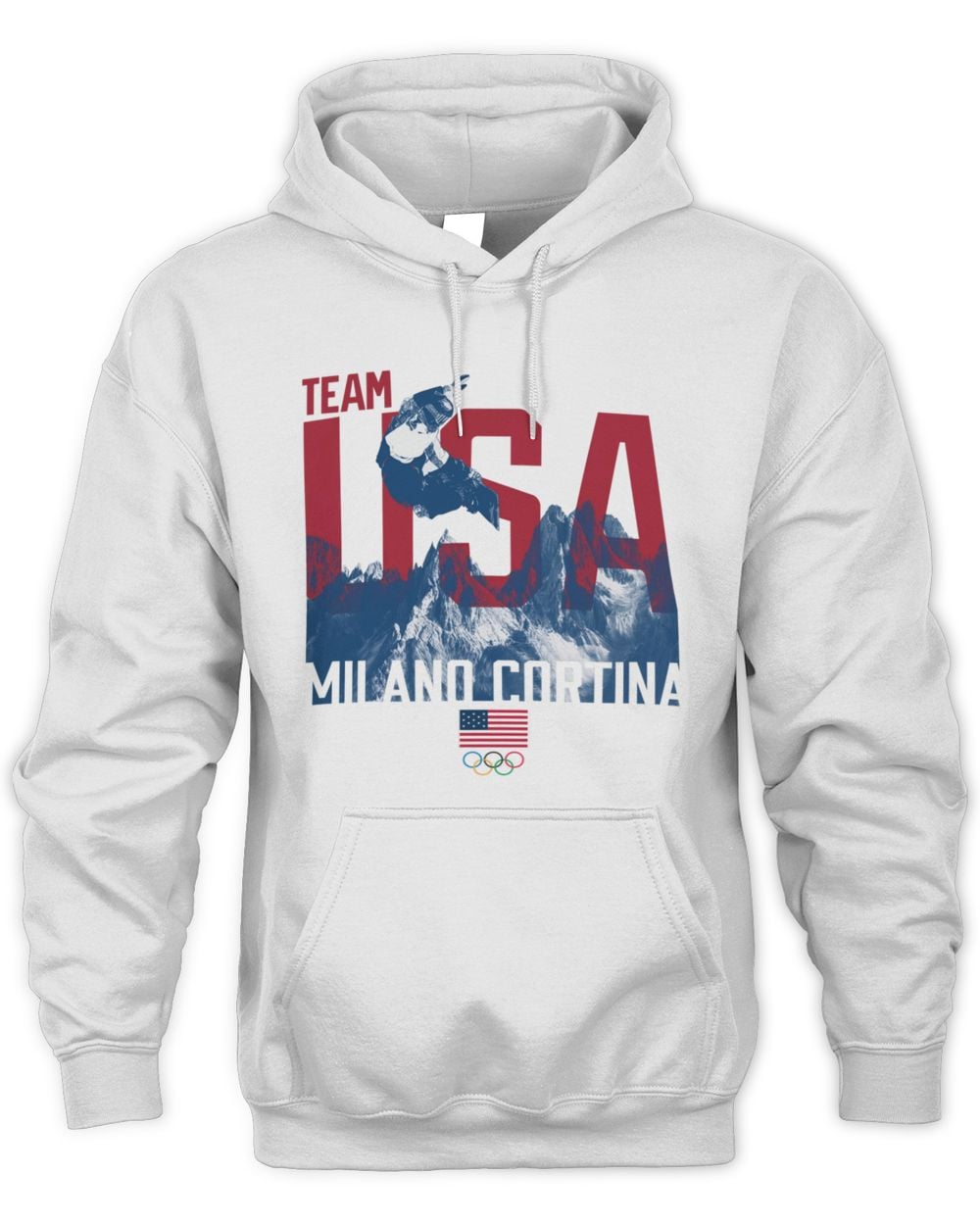 Team USA 2026 Winter Olympics Snowboarding White Hoodie