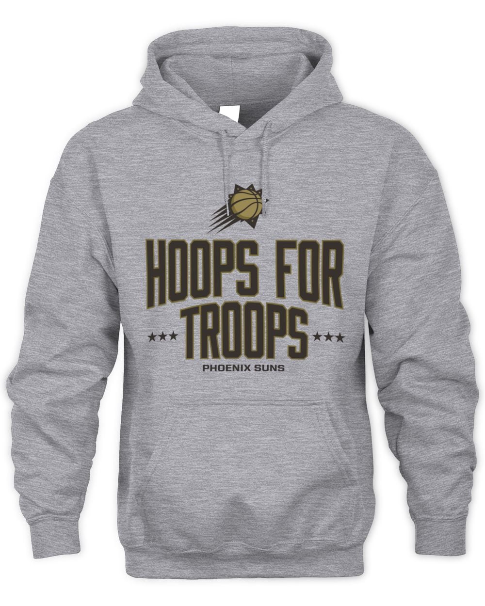Men's Gray Phoenix Suns Hoops For Troops Hoodie Sweatshirt