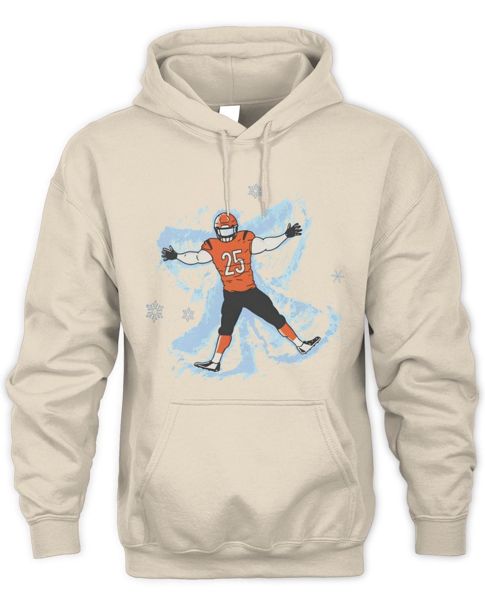 Cincy Shirts Shop Cincinnati Football Snow Angel Hoodie Sweatshirt