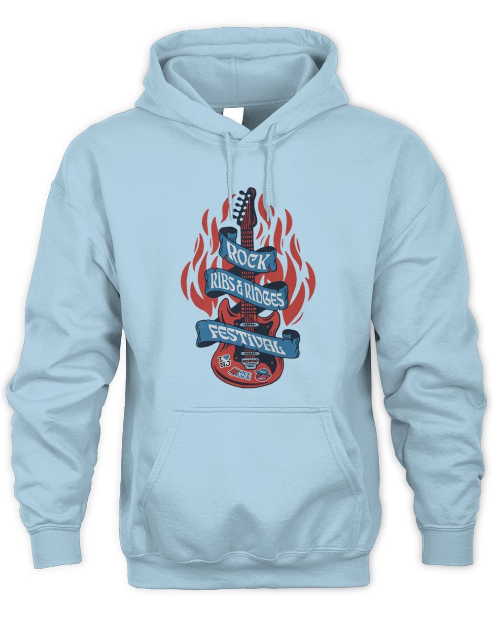 Rock Ribs And Ridges Festival "Guitar Banner" Hoodie Sweatshirt