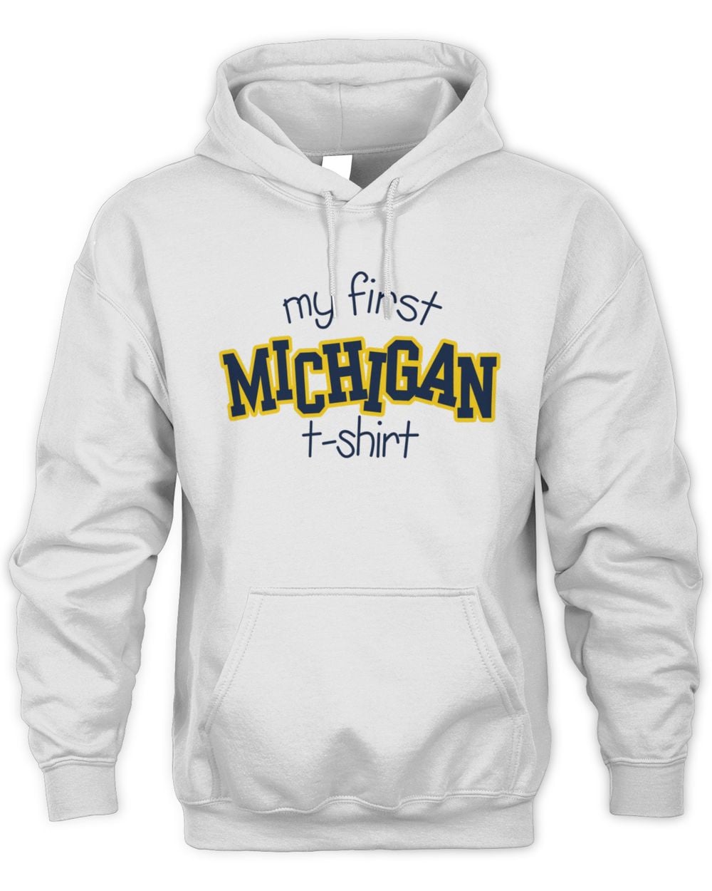 Michigan Wolverines White Infant "My First" Hoodie Sweatshirt