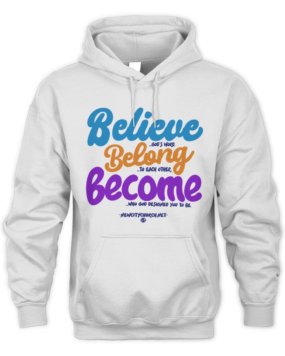 New City Merch Believe Belong Become Spring Hoodie